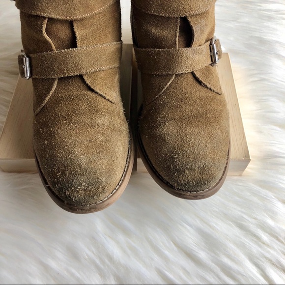 Yep girls camel suede ankle boot with buckles sz.1 - Picture 6 of 8